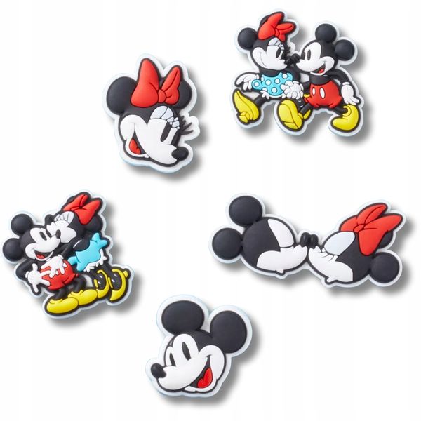 Crocs Przypinki Ozdoby Piny Charms Jibbitz Tiny Minnie Mickey Cute 5pc zdjęcie 1