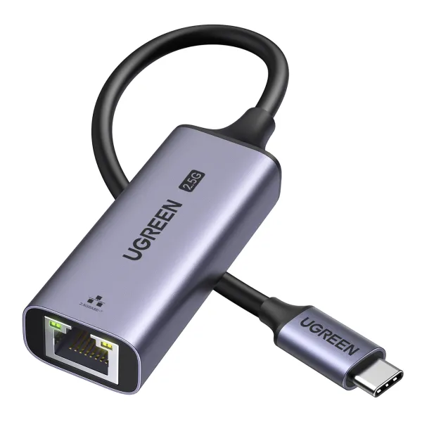 Adapter Ugreen CM648 USB-C do RJ45 Ethernet 2.5G - szary zdjęcie 1