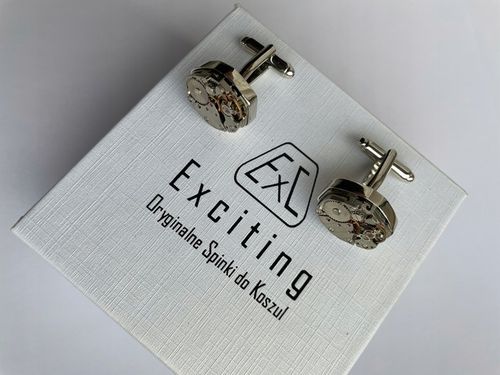 Spinki do mankietów koszuli EXC Mechanizm Zegarka Steampunk Zegar Zegarki na Arena.pl