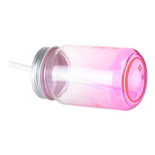Kubek szklany Mason Jar 450 ml bez uszka do sublimacji - fioletowy gradient na Arena.pl