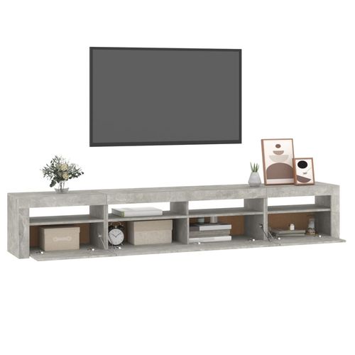 Szafka pod TV z oświetleniem LED, szarość betonu, 240x35x40 cm na Arena.pl