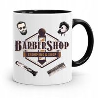 Kubek Czarny Fryzjera Fryzjerki Barber Shop Z Nadrukiem Ze Zdjęciem