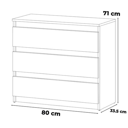 Komoda Z Szufladami 80cm Hugo Młodzieżowa Szafka Rtv Do Salonu Sypialnia na Arena.pl