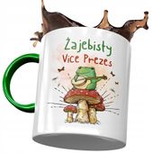 Kubek Zielony Vice Prezesa Żajebisty Vice Prezesa Z Nadrukiem Ze Zdjęciem