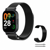 Pasek do Hoco Y27 metalowy bransoleta opaska 22mm czarny mocny trwały watch