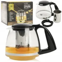 DZBANEK SZKLANY Z STALOWYM ZAPARZACZEM ZAPARZACZ DO HERBATY ZIÓŁ 750 ML