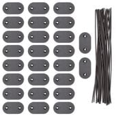 Elementy mocujące do maty osłonowej 26 szt. zestaw montażowy do osłon na taras, balkon