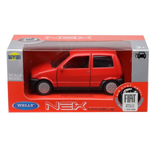 Model 1:34, FIAT Cinquecento, czerwony na Arena.pl