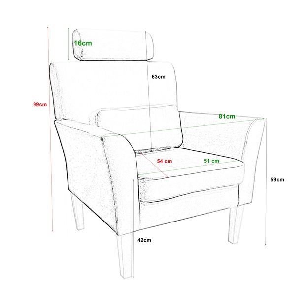 Fotel DENVER nogi buk Rolf14 zdjęcie 3