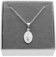 ZESTAW Srebrny Medalik i Łańcuszek komunijny 45cm POLSKIE NAPISY