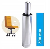 siłownik podnośnik fotela krzesła chrom 200mm 3-a klasa do 150 kg siłownik