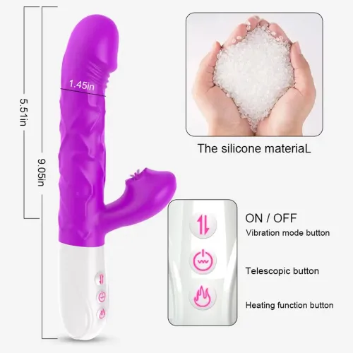 Wibrator- SiliconeTongue Vibrator, USB 10 Function na Arena.pl
