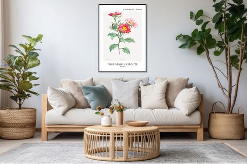 Plakat 40x60cm Design Red Aster, Redoute Vintage do Salonu na Arena.pl