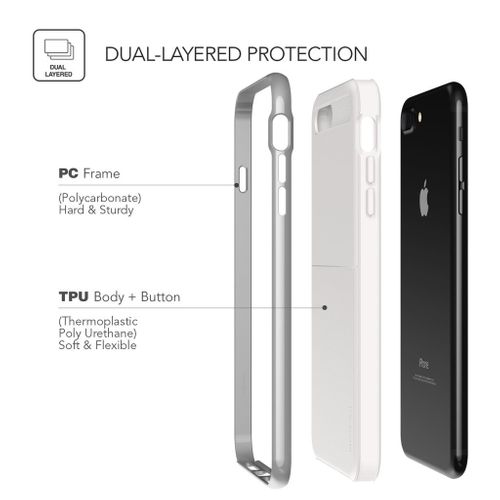 Etui VRS Design High Pro Shield S iPhone 8/7 Plus White Silver na Arena.pl