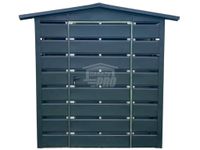 Wiata śmietnikowa 1,5x0,5m antracyt - dach dwuspadowy GP570