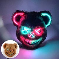 Maska LED Krwawa Futrzana Niedźwiedzia Kolor: Bear 2