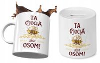 Dla Cioci Zestaw Kubek + Skarbonka Na Prezent Z Nadrukiem Ze Zdjęciem