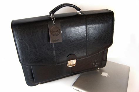 Elegancka torba męska na laptopa 17'' z paskiem na ramię Francesko 03