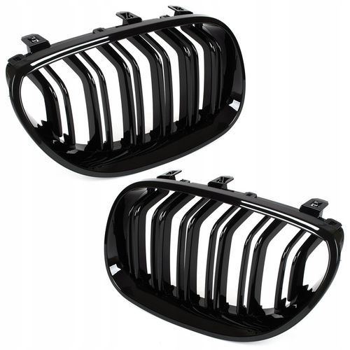 Grill Atrapa Nerki Pakiet Kratka Połysk Czarna do BMW E60 E61 M na Arena.pl