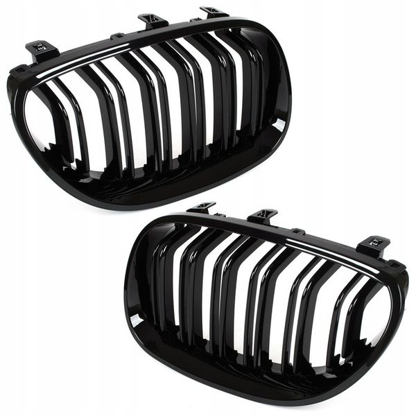 Grill Atrapa Nerki Pakiet Kratka Połysk Czarna do BMW E60 E61 M zdjęcie 2