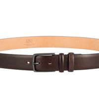 Nuvola Pelle Męski Pasek Skórzany Pełnoziarnisty Made in Italy Miękka Skóra Cielęca Elegancki Pasek H 34mm z Metalową Klamrą