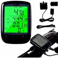 LICZNIK ROWEROWY wodoodporny na rower TERMOMETR Tryb nocny PODŚWIETLANY LCD