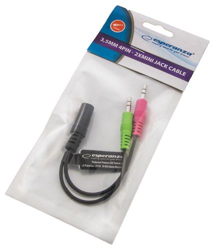 ESPERANZA EB256 KABEL MINI JACK - 2xMINI JACK M / 0,15M na Arena.pl