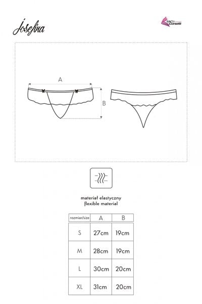 Stringi Josefina White rozmiar - M zdjęcie 2