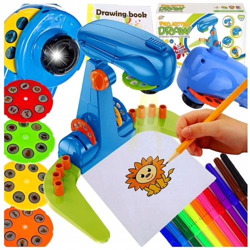 PROJEKTOR RZUTNIK DO NAUKI RYSOWANIA MALOWANIA ZE SLAJDAMI 32 SLAJDY MAZAKI na Arena.pl