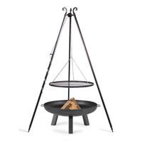 ZESTAW: Palenisko ogrodowe COOK KING Polo 80 cm wraz z grillem na trójnogu