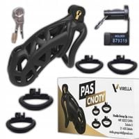 KLATKA NA PENISA PAS CNOTY Z ZAPIĘCIEM NA KLUCZ BDSM CHASTITY CAGE XL