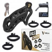 KLATKA NA PENISA PAS CNOTY Z ZAPIĘCIEM NA KLUCZ BDSM CHASTITY CAGE XL