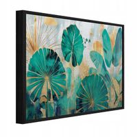 Obraz W Ramie Na Metalu Do Sypialni Salonu Liście 150x100