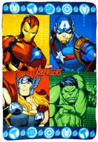 2 x Dziecięcy Koc Avengers Przytulny, Lekki, Wykonany z Poliestru 100x140 c