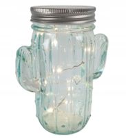 SŁOIK KAKTUS 10LED DEKORACJA NA OGRÓD LUB TARAS