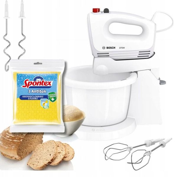BOSCH MIKSER RĘCZNY ROBOT MISA MQWPL2000 CleverMixx 375W+Ściereczki Spontex zdjęcie 1