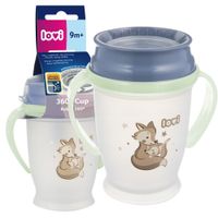 LOVI KUBEK NIEKAPEK 360 Z UCHWYTAMI DO NAUKI PICIA 250ml NIGHT&DAY RABBIT