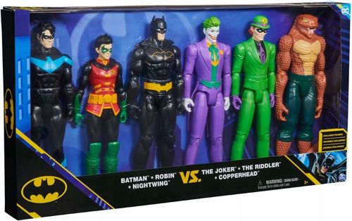 BATMAN FIGURKI DC COMICS DUŻY ZESTAW JOKER ROBIN I INNE 6W1 28 CM na Arena.pl