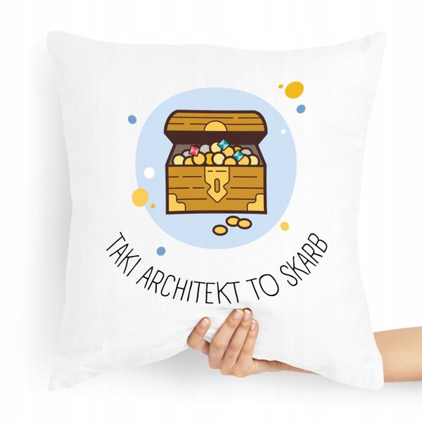 Poduszka Prezent Dla Architekta Super Architekt Z Nadrukiem Ze Zdjęciem zdjęcie 1