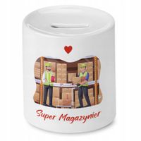 Skarbonka Dla Magazyniera Super Magazynier Prezent Z Nadrukiem Ze Zdjęciem