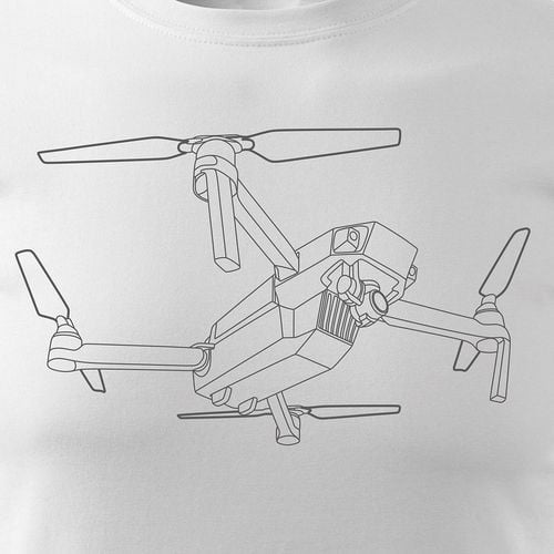 Koszulka z dronem DJI dron drone quadrocopter męska biała REGULAR L na Arena.pl