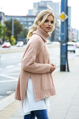 Sweter oversize F551 Ecru UNI na Arena.pl