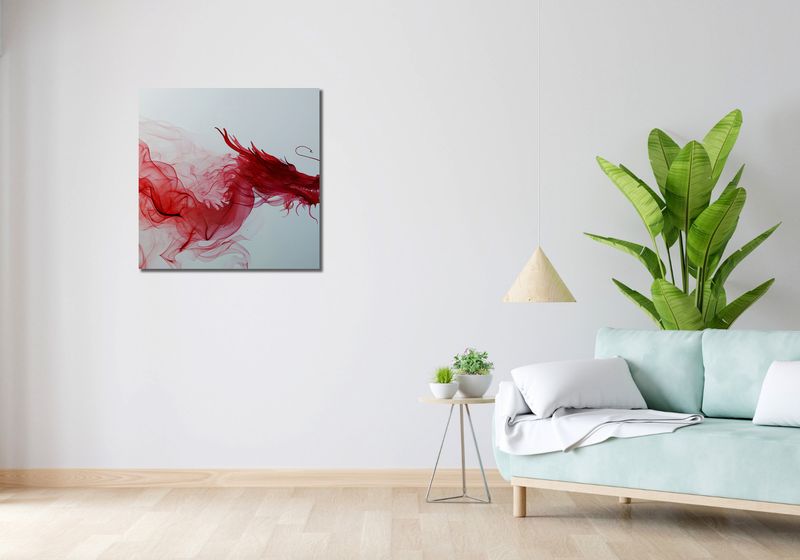 Obraz 70x70cm Smoczy Wzlot zdjęcie 2