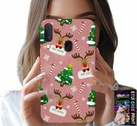 ETUI DO SAMSUNG GALAXY A40 - ŚWIĄTECZNE RENIFERY CHOINKI LASKA WZORY