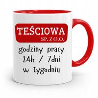 Kubek Czerwony Teściowej Teściowa Sp.z O.o Z Nadrukiem Ze Zdjęciem