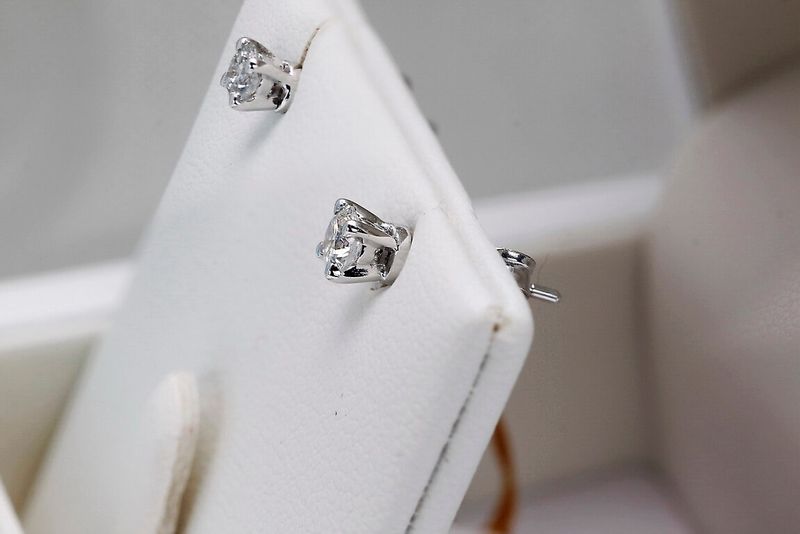 Emaga Złote kolczyki KBD4820 - Diament zdjęcie 7