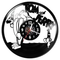 Zegar ścienny z płyty winylowej Tom i Jerry 1578.14
