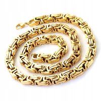 ŁAŃCUCH Złoty Męski Łańcuszek Pancerka Królewski DIAMENTOWANY + GRATIS