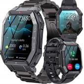 SMARTWATCH MĘSKI MILITARNY WODOODPORNY ROZMOWY WIELOFUNKCYJNY POLSKIE MENU