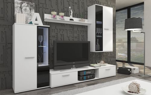 Meblościanka Samba + komoda Biała na Arena.pl